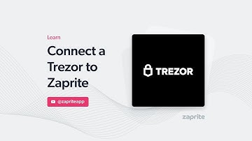 Connect a Trezor to Zaprite