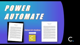 How to Detect and Unskew Crooked Document Images in Power Automate