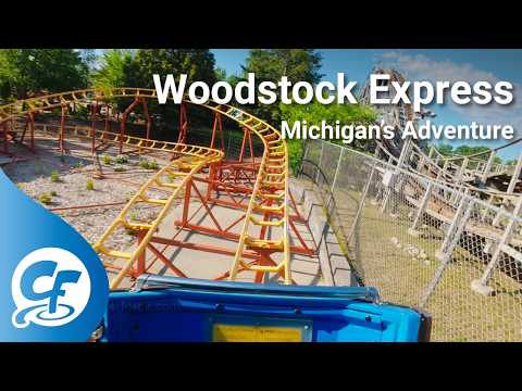 Woodstock Express front seat on-ride 4K POV @60fps Michigan's Adventure