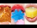 ASMR EMOJI FOOD MUKBANG REAL SOUND 레인보우 이모지먹방