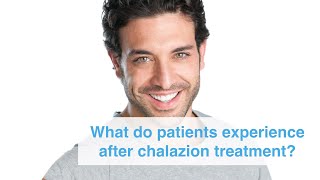 What do patients experience after chalazion incision and curettage surgery at Clinica London?