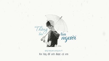 [Vietsub + Pinyin] Thông Báo Tìm Người 寻人启事 | Hồ Hạ 胡夏 Lyrics video