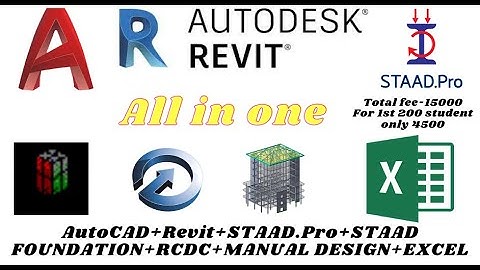 All in one (AutoCAD+Revit+STAAD.Pro+RCDC+Manual+Excel)||By- Akash Pandey||