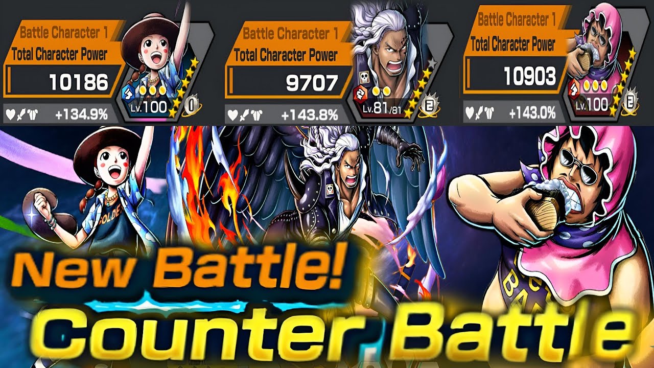COUNTER BATTLE BEST 3 CHARACTERS! 🤯 ONE PIECE BOUNTY RUSH