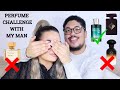 BLINDFOLD CHALLENGE! GUESSING MY MAN'S FAVOURITE FEMALE PERFUMES | PERFUME COLLECTION |Paulina Schar