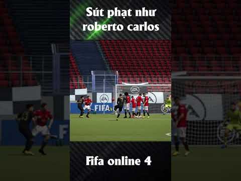 Đá phạt như roberto carlos trong fifa online 4 #shorts
