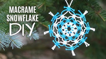 DIY Macramé Snowflakes Easy Christmas Tree Ornaments