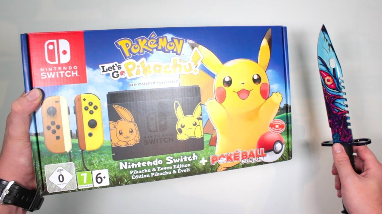 Unboxing Pokemon Lets Go Nintendo Switch Youtube