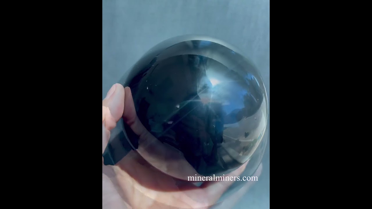 Black Obsidian Sphere, Palantir Stone 
