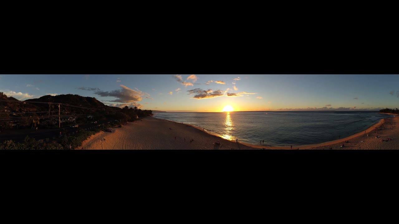 Hawaiian Sunset at Sunset Beach Drone Video