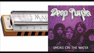 Deep Purple  Smoke On The Water, diatonic harmonica C +