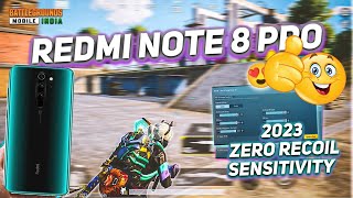 Redmi Note 8 Pro Zero Recoil PUBG Sensitivity 2023 | Best Gyro Sensitivity For Redmi Note 8 Pro PUBG