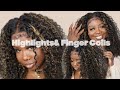 ♡ How to Tame Wigs with Kinky Edges! | Highlights &amp; Finger Coils | #hermosahair