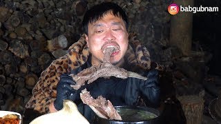 가마솥에서 끓인 대왕갈비탕 / giant rib stew cookbang mukbang eating show