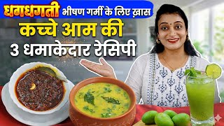 गर्मियों का Engery Booster । Aam ki Chutney।Aam Pudina Sharbat। Aam ki kadhi। Raw Mango recipe 