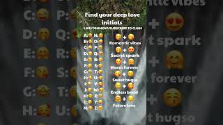 Find your deep love initials #duet #bts #initials #youtube #love #english #words #attitude #song