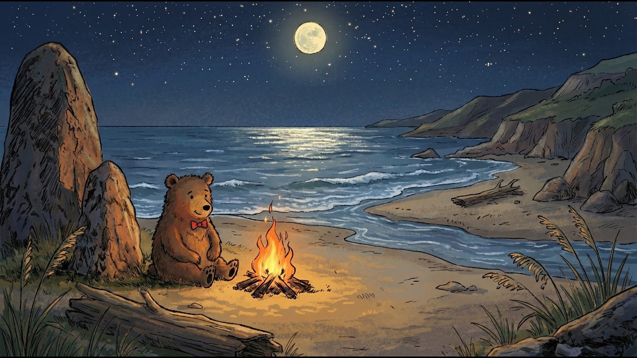 The Bear's Fireside Rest 🔥 Peaceful Neoclassical Music for Study, Sleep & Meditation