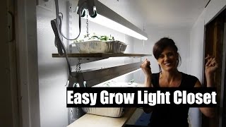 How To Build an Easy DIY Indoor Grow Light Closet for Veggie Seedlings How To Build an Easy DIY Indoor Grow Light Closet for Veggie Seedlings. Ready to dig deeper and build more space for your