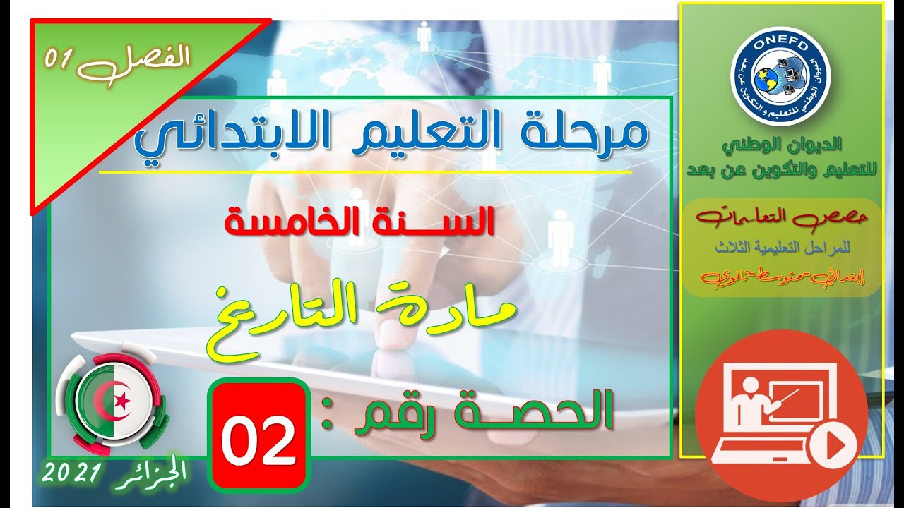مادة التاريخ الفصل1  الحصة 2 - العصور التارخية