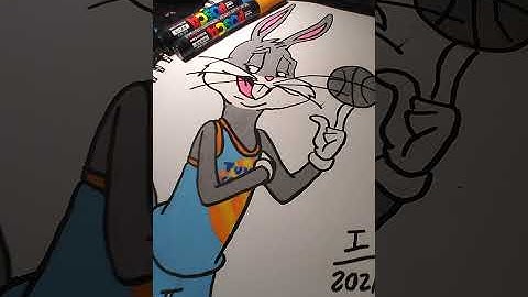 Bugs Bunny drawing from "Space Jam: A New Legacy" With (Posca Markers) #shorts