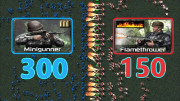 Minigunners vs Flamethrowers - Same Cost - Tiberian Dawn Remastered