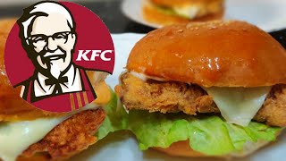 KFC Style Zinger Burger Recipe | Perfect KFC Copycat Recipe | Original KFC Zinger Burger Recipe