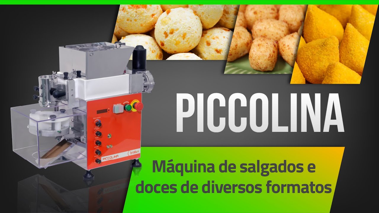 MÁQUINA DE FAZER SALGADOS E DOCES PICCOLINA DA BRALYX - YouTube