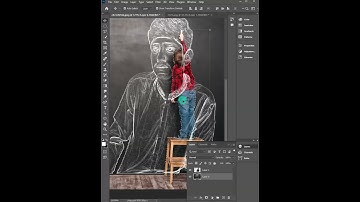 Create chalk effect in photoshop #shorts #youtubestudio #photoshoptutorial