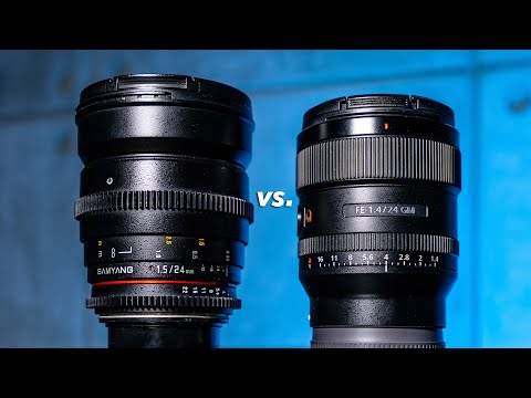 Samyang 24mm T1.5 vs Sony 24mm F.1.4 GM | MANUAL vs AUTO