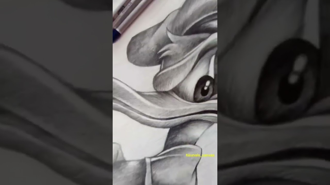 pencil sketch of donald duck ❤️❤️