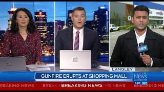 Man hospitalized after shooting at Langley mall