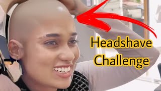 longhair girl head shave challenge, comment  for next video  just for fun no other intention