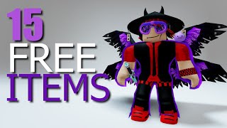 GET 15 FREE ITEMS  ROBLOX 2023