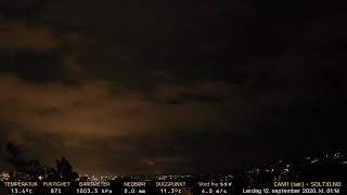 Timelapse Cam 1 - Natt til 12. september 2020