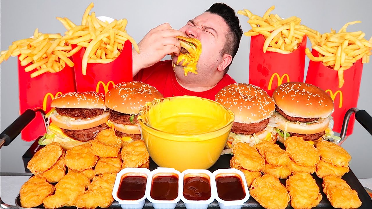 Extra Cheesy McDonald's • MUKBANG