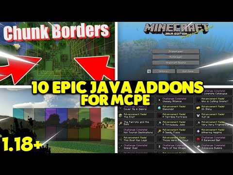 Top 10 Java addons for Minecraft pocket edition 1.18  | Turn mcpe into minecraft pc edition🔥🤯