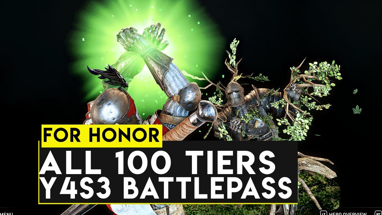 For Honor All 100 Tiers Y4s3 Battlepass Year 4 Season 3 Resistance Youtube