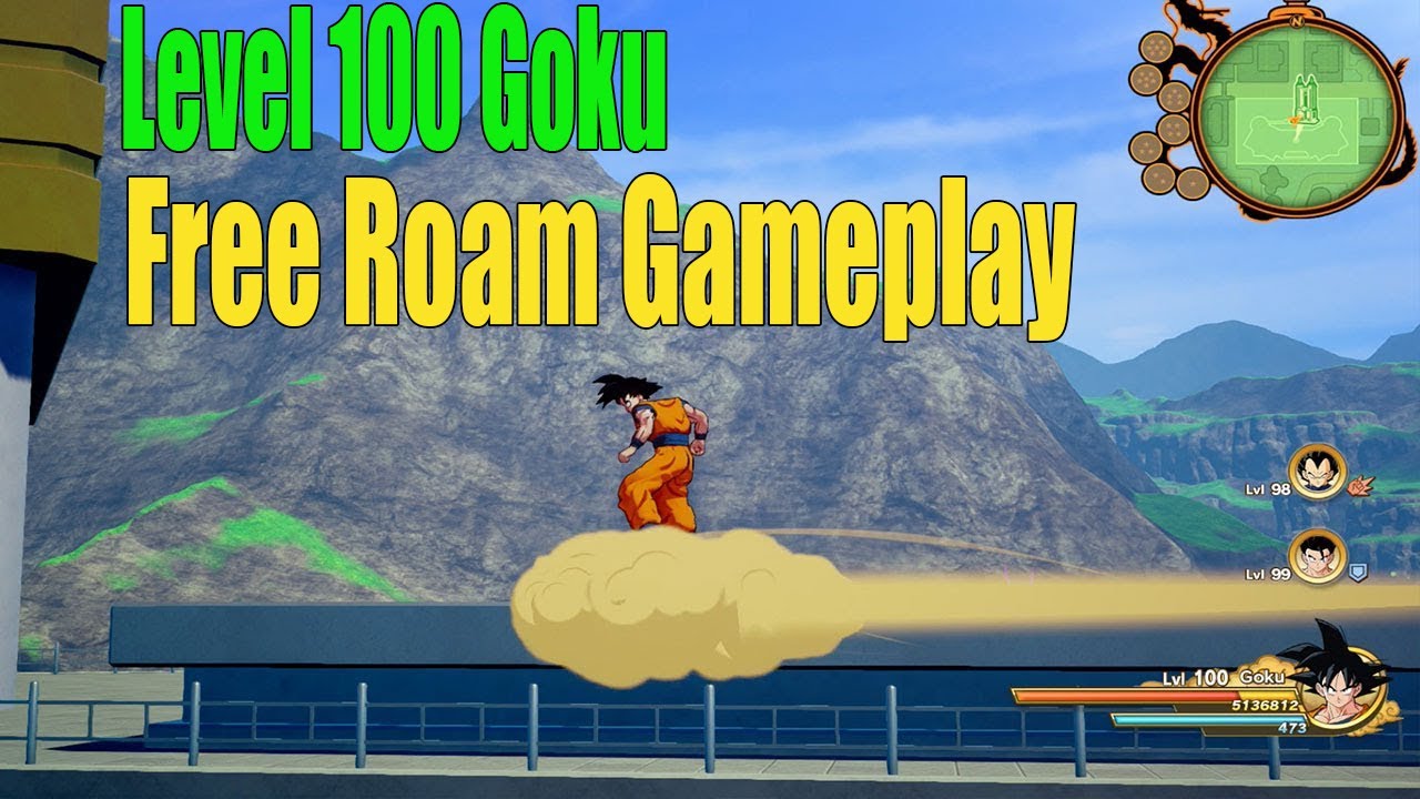 Dragon Ball Z Kakarot - Level 100 Goku Free Roam Gameplay (DBZ 2020)