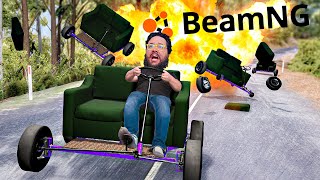 100 KM/H sur un CANAPÉ ROULANT dans BeamNG!