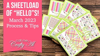8 "Hello" Cards in a FLASH | March 2023 SheetLoad of Cards | Process & Tips #SLCTMar2023
