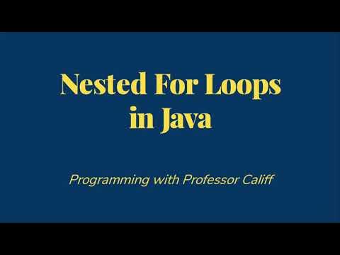 Nested For Loops in Java - YouTube