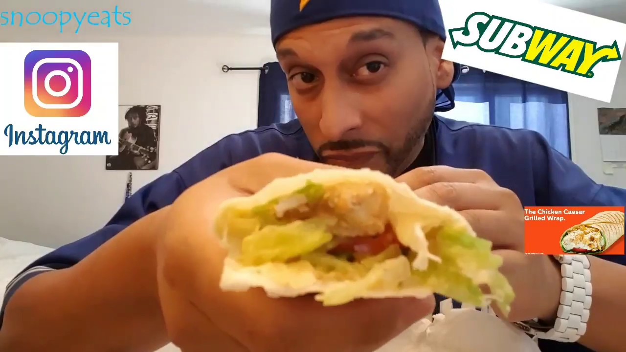 SUBWAY / CHICKEN CESAR WRAP  🌯 | MUKBANG