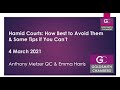 Webinar - Hamid Courts - How best to avoid them & Tips if you can't!