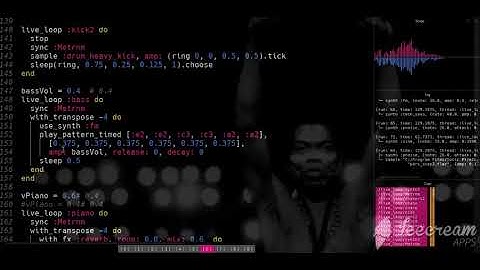 Colonial Mentality by Fela. Coded with Sonic Pi