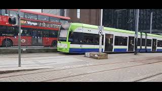 14 March 2025 Tram 2545 East Croydon out side Railway Station Surrey