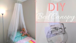 DIY Bed Canopy Using Curtains