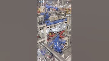 Automated BIW production line by Yaskawa robots, making production more effective and productive.
