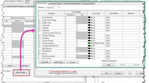 Thủ thuật đặt nét in nhanh trong phần mềm Revit