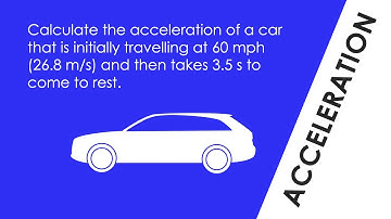 Calculating Acceleration (of a Car) - WORKED EXAMPLE - GCSE Physics