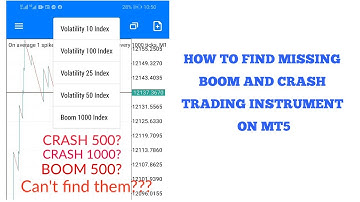 How to add missing boom and crash trading instrument on MT5